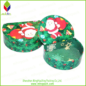 D Shaped Christmas Gift Paper Box for Chocolate Packaging 