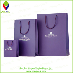 Delicate Dark Purple Paper Cosmetic Bag