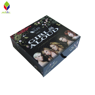 Custom Clamshell Book Shape Black Cardboard Magnet Gift Box