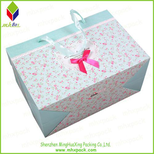 Flower Printing Fashion Shopping Paper Gift Bag
